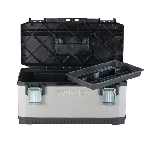 stanley 026180r fatmax metal plastic tool box|stanley fatmax waterproof toolbox.